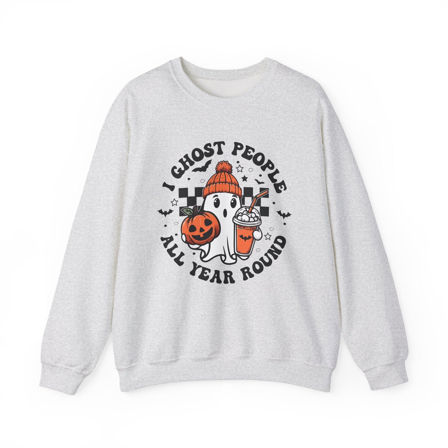 I Ghost People All Year Round Halloweenn Shirt Unisex Heavy Blend™ Crewneck Sweatshirt