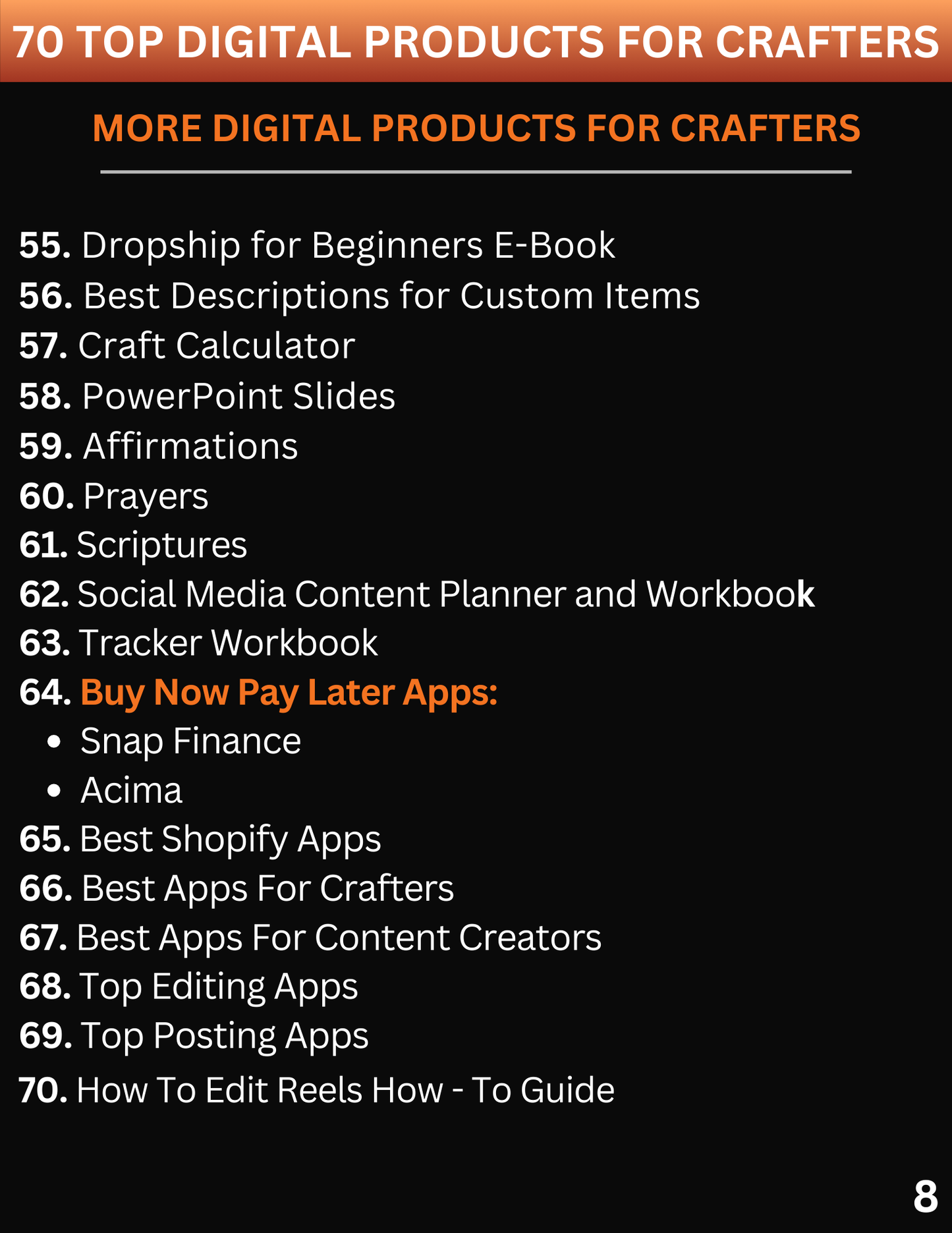 70 Top Digital Products for Crafters