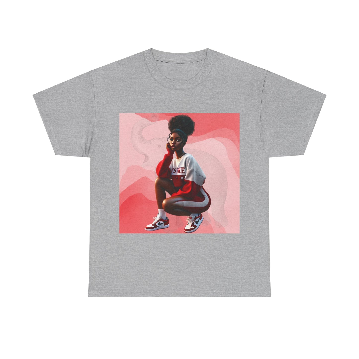 Red and White Sorority Girl Unisex Heavy Cotton Tee