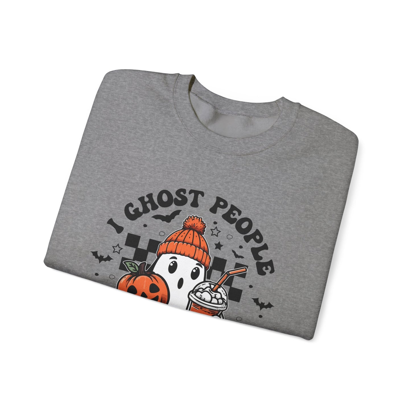 I Ghost People All Year Round Halloweenn Shirt Unisex Heavy Blend™ Crewneck Sweatshirt
