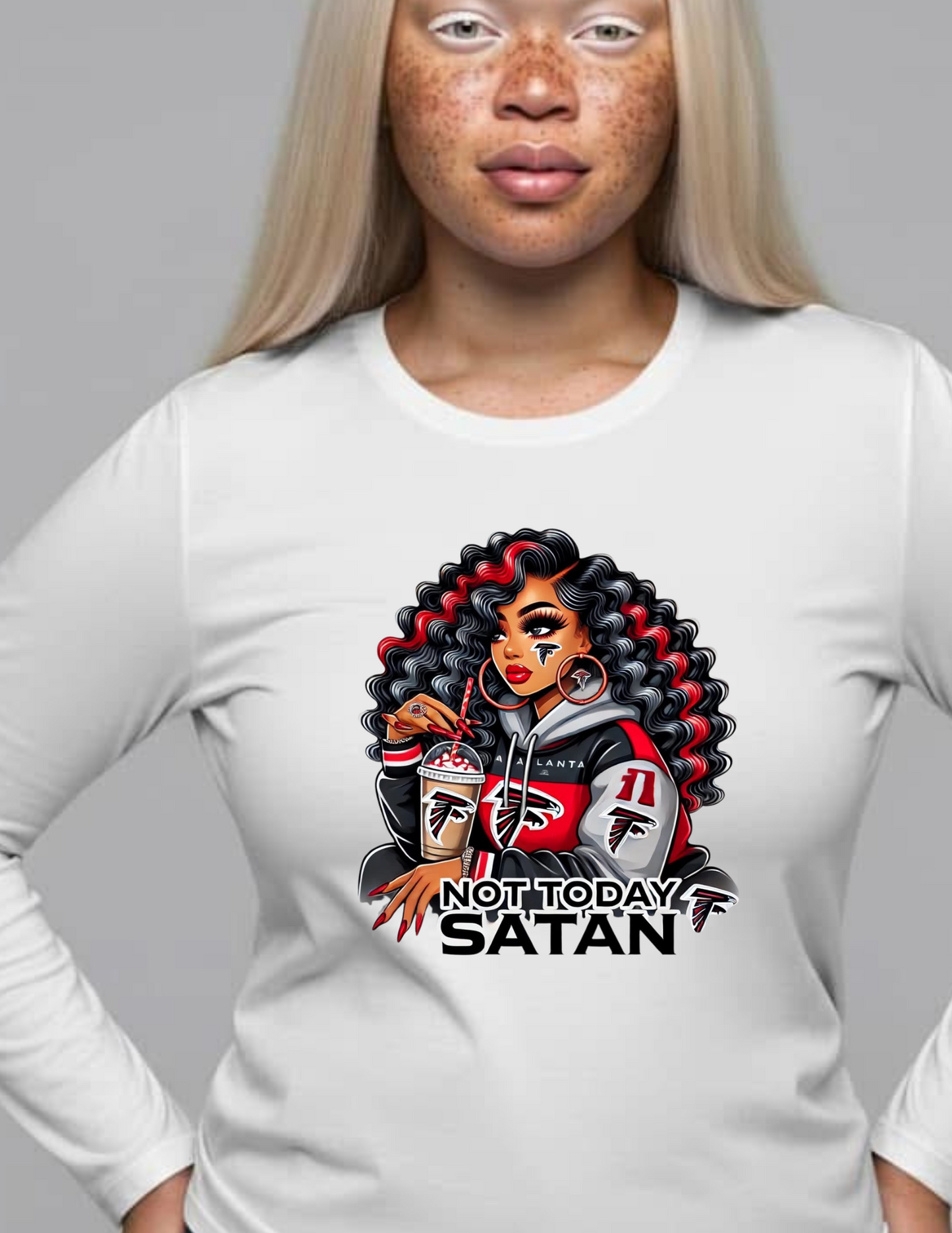 Not Today Satan Team Shirts Long Sleeves 2XL-3XL
