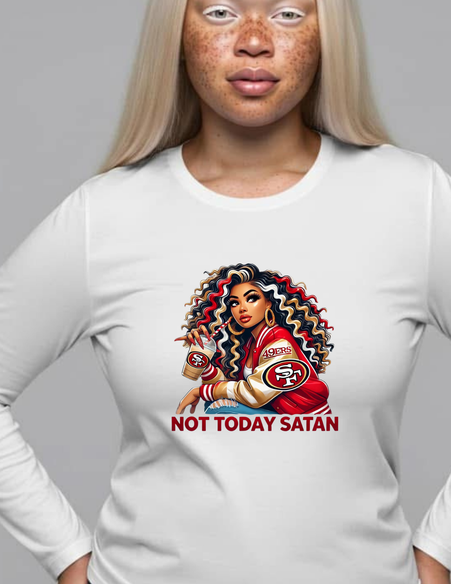 Not Today Satan Team Shirts Long Sleeves 2XL-3XL