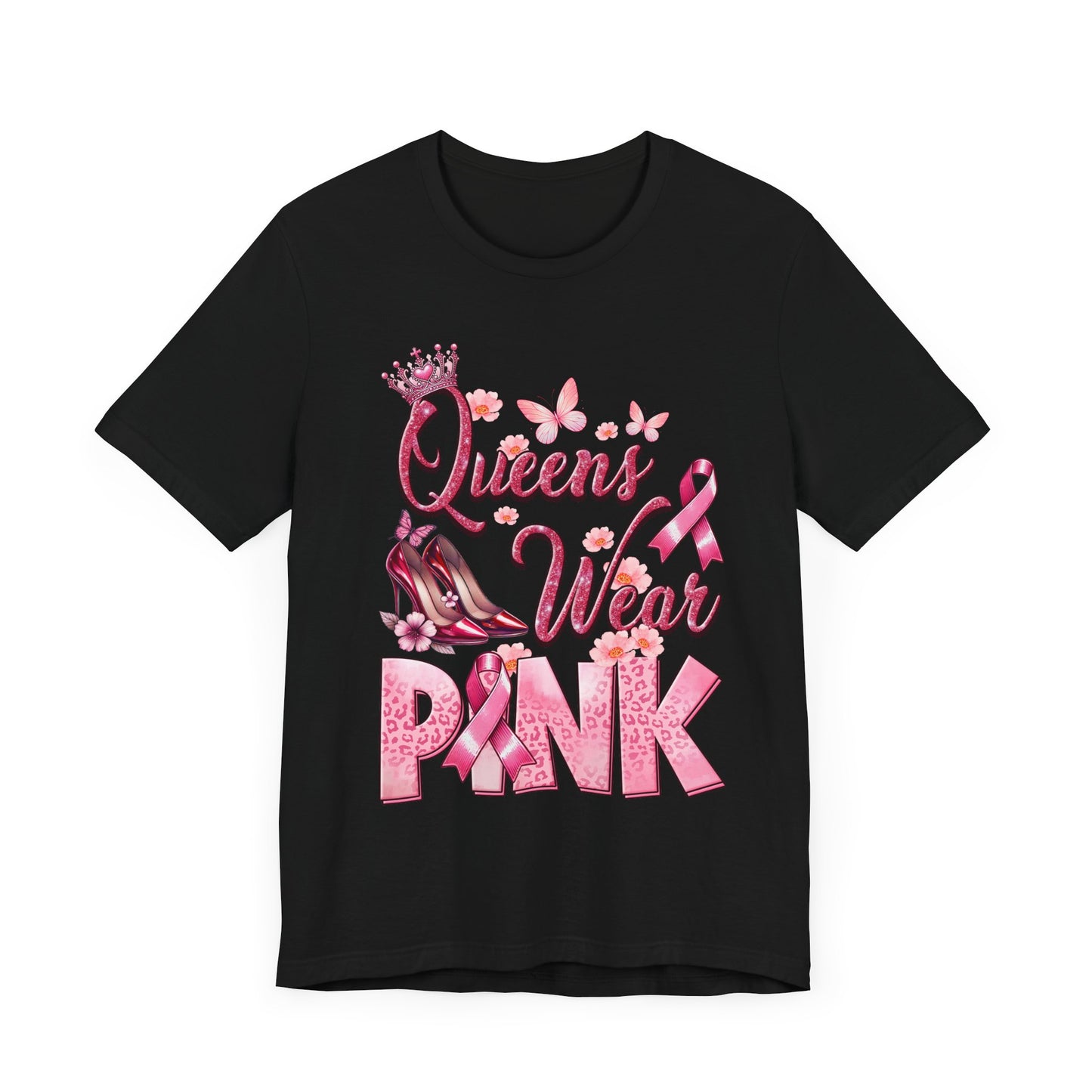 Queens Wear Pink Breast Cancer Awareness Unisex Jersey Short Sleeve Tee