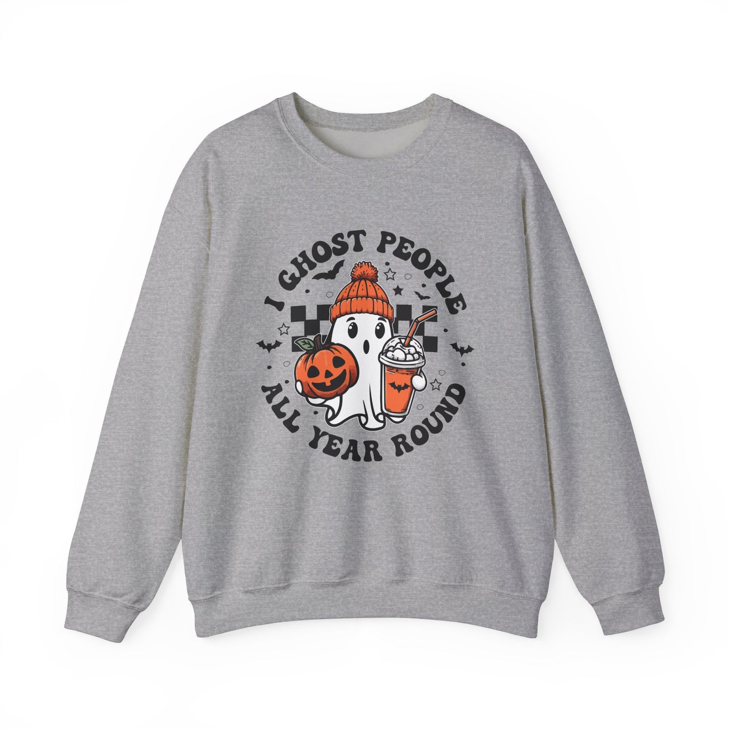 I Ghost People All Year Round Halloweenn Shirt Unisex Heavy Blend™ Crewneck Sweatshirt