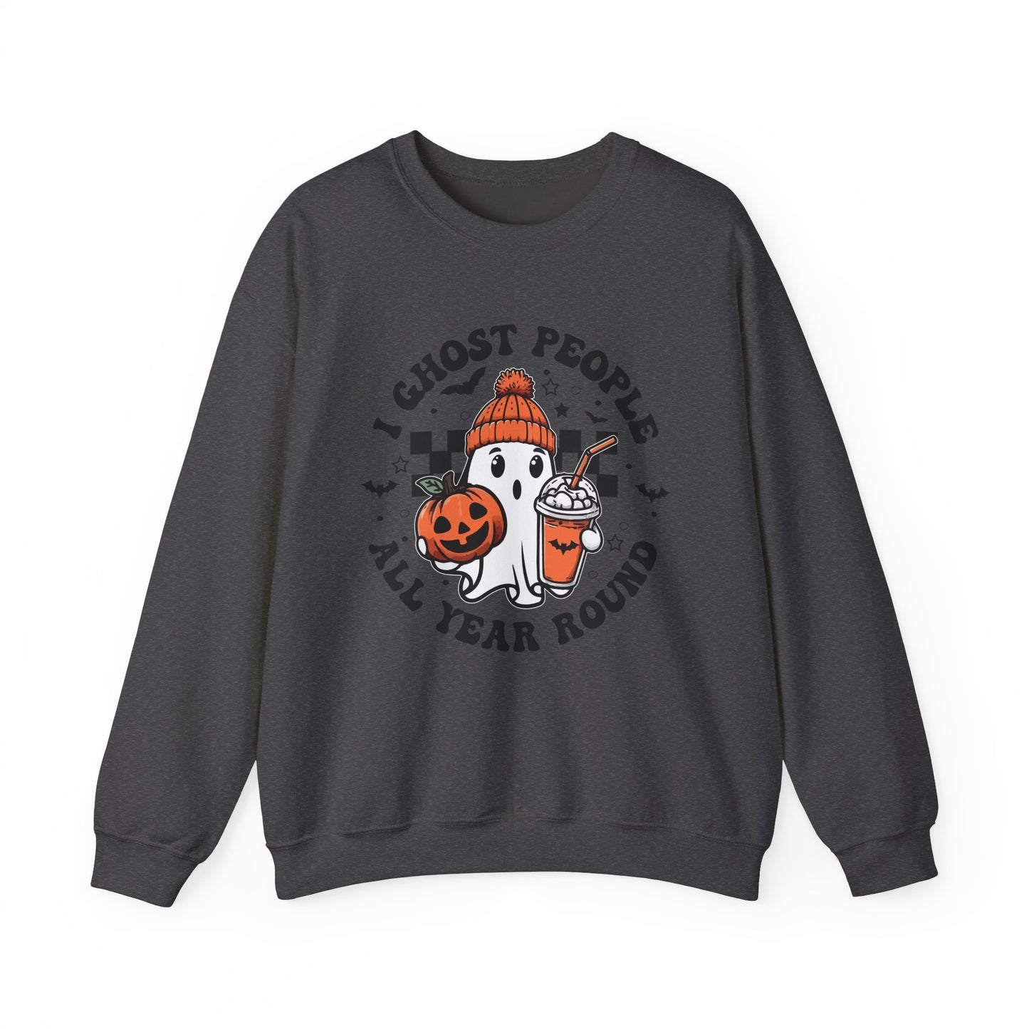 I Ghost People All Year Round Halloweenn Shirt Unisex Heavy Blend™ Crewneck Sweatshirt