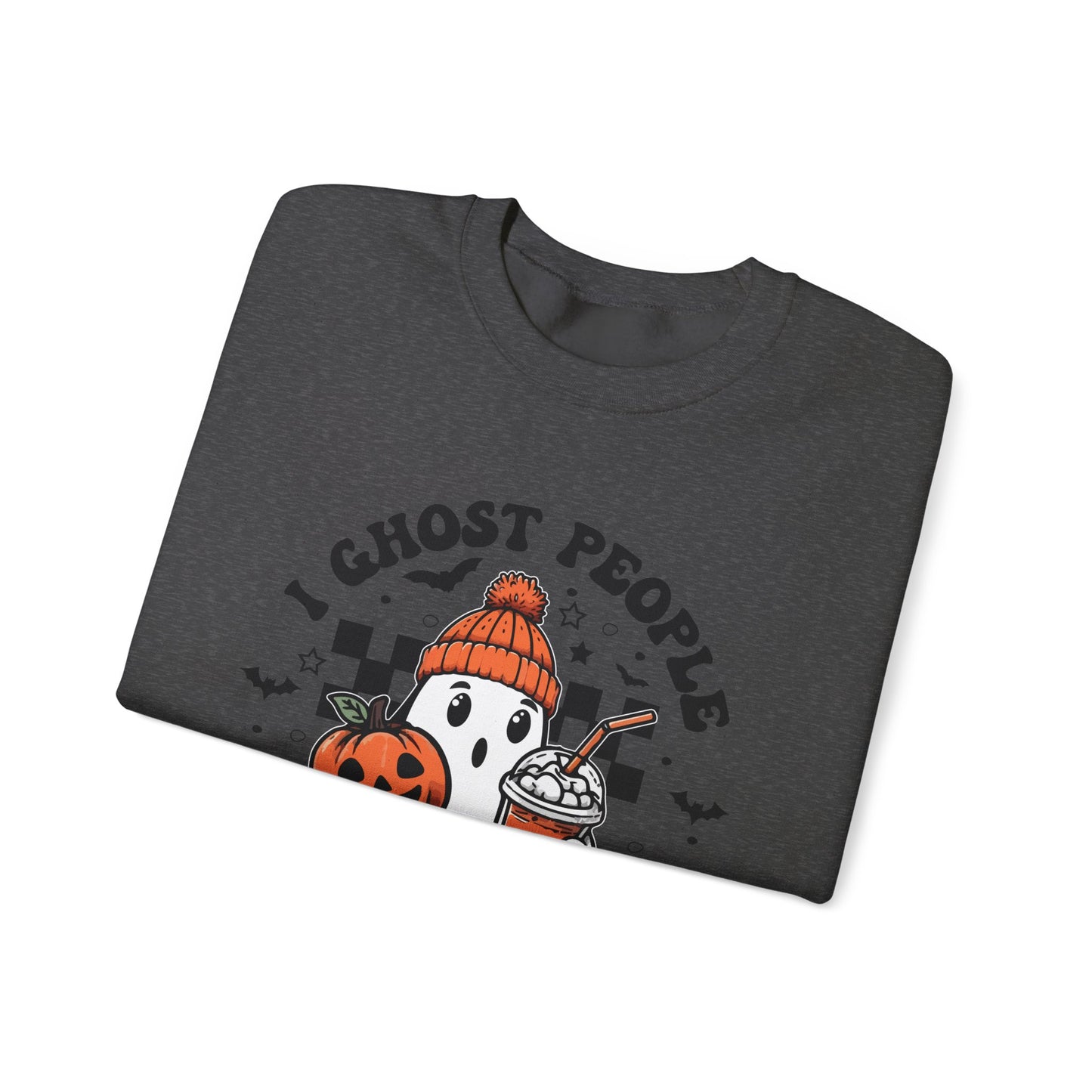I Ghost People All Year Round Halloweenn Shirt Unisex Heavy Blend™ Crewneck Sweatshirt