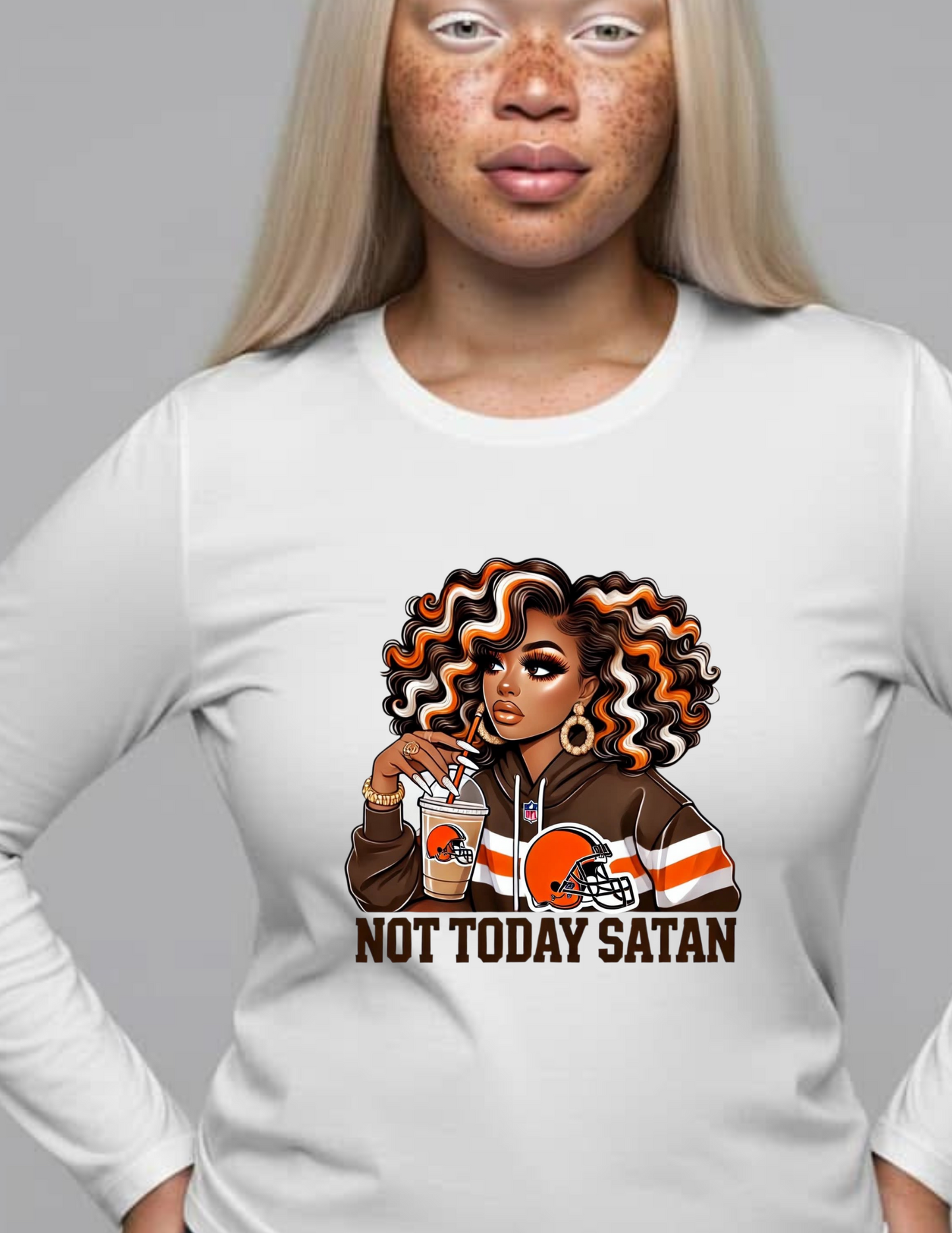 Not Today Satan Team Shirts Long Sleeves 2XL-3XL
