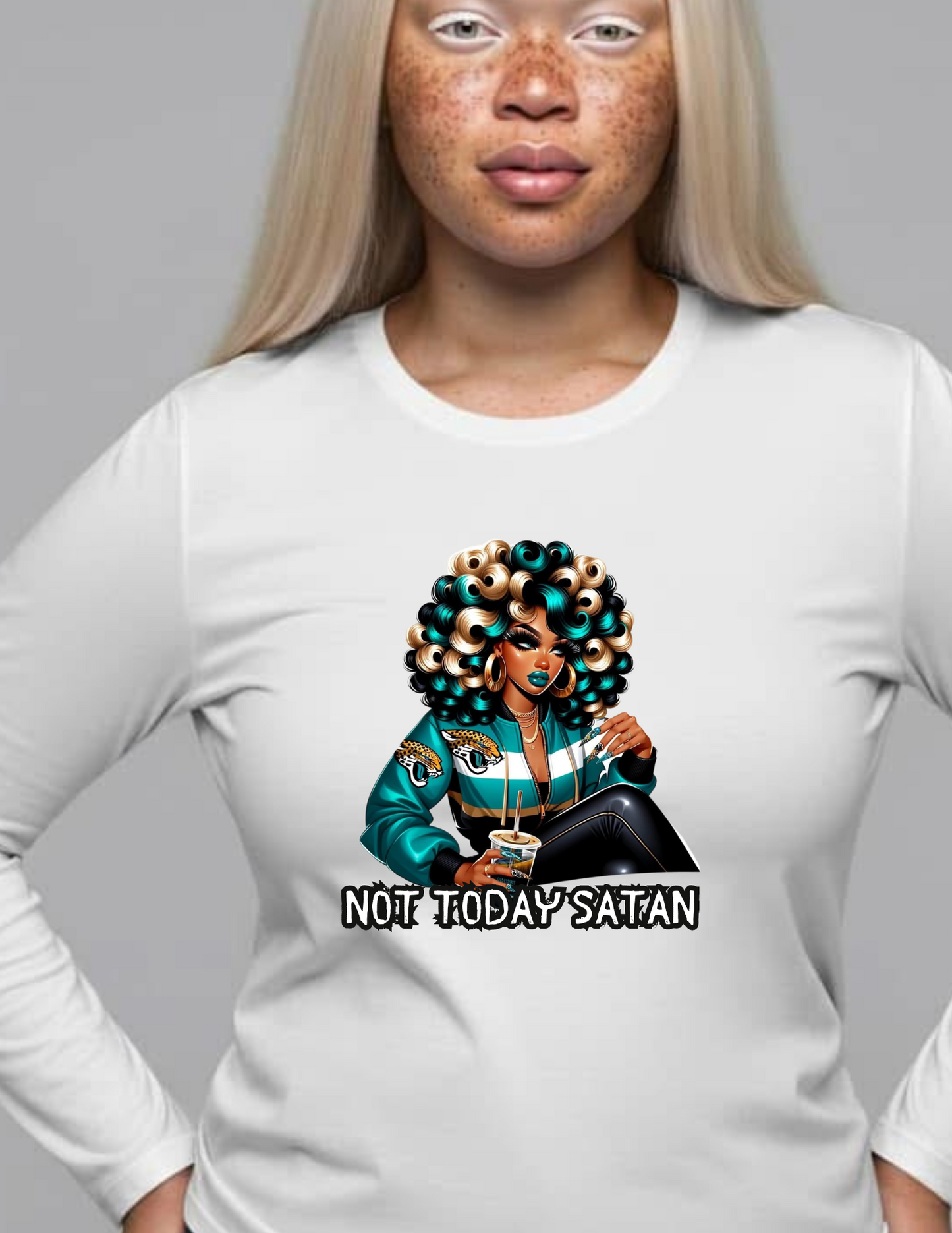 Not Today Satan Team Shirts Long Sleeves 2XL-3XL