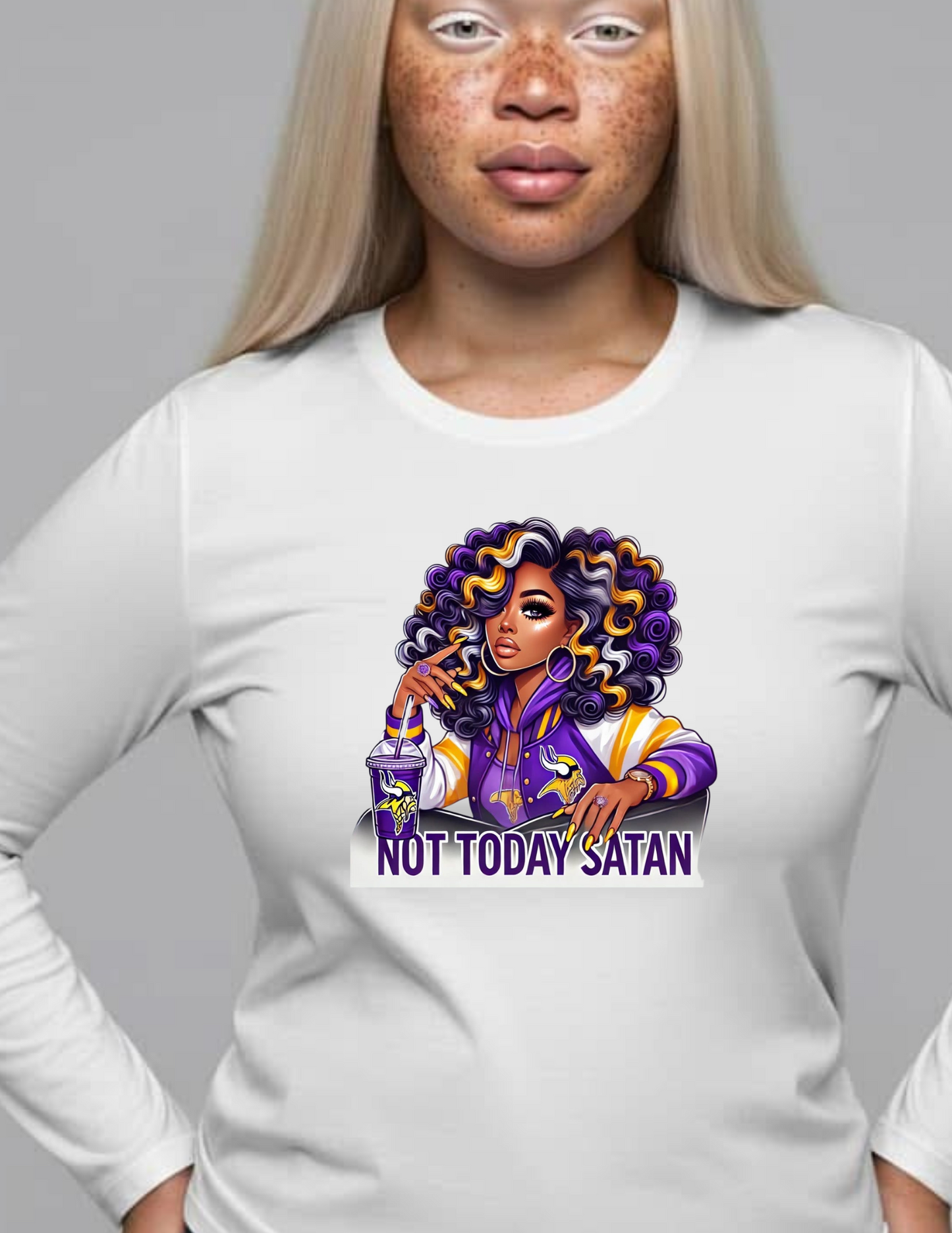 Not Today Satan Team Shirts Long Sleeves 2XL-3XL