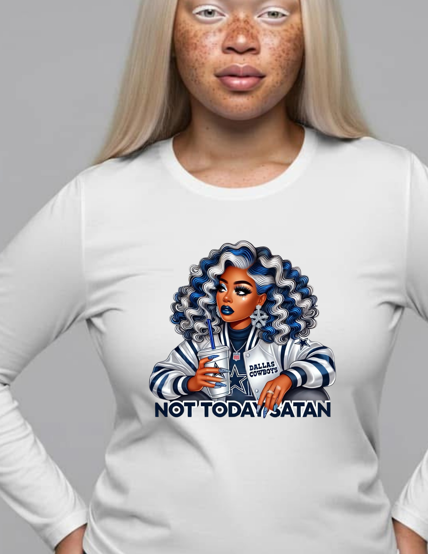 Not Today Satan Team Shirts Long Sleeves 2XL-3XL