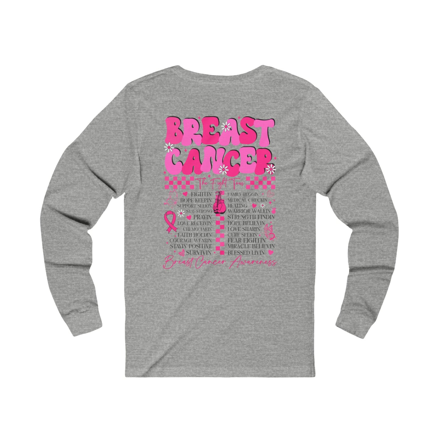 Breast Cancer Tour Unisex Jersey Long Sleeve Tee Breast Cancer Awareness Shirt