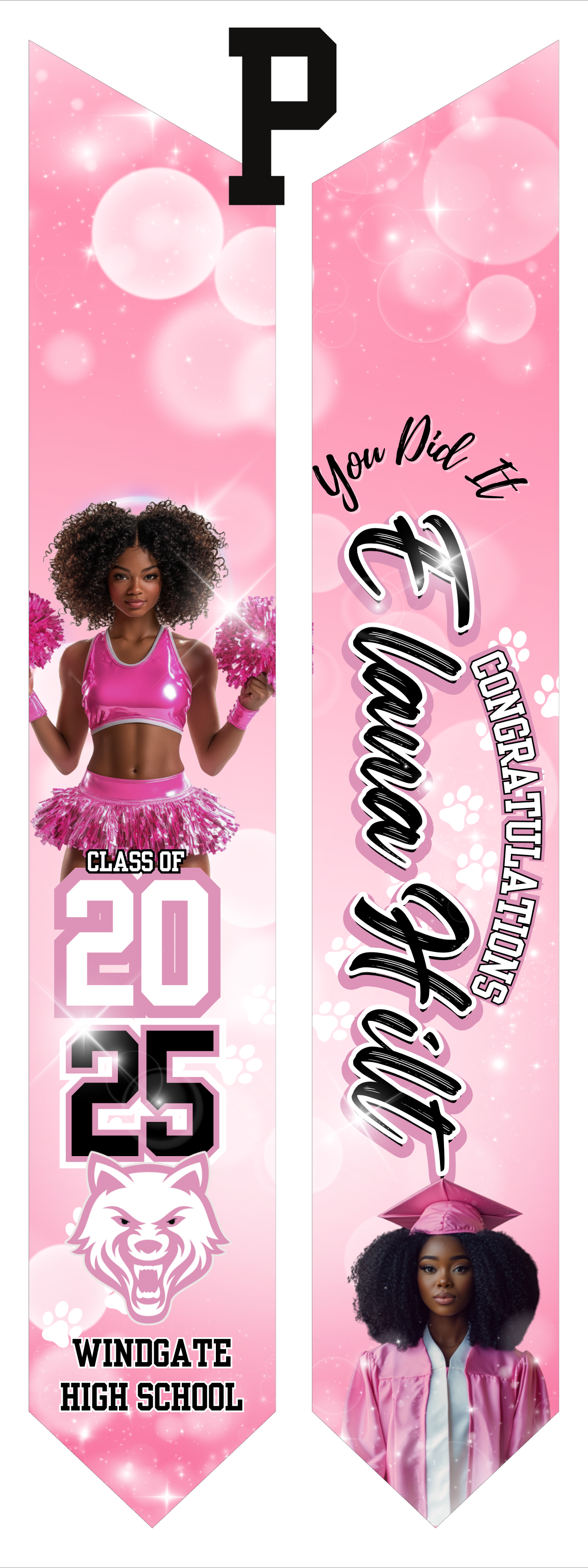 Custom Sublimation Graduation Stole 🎓✨