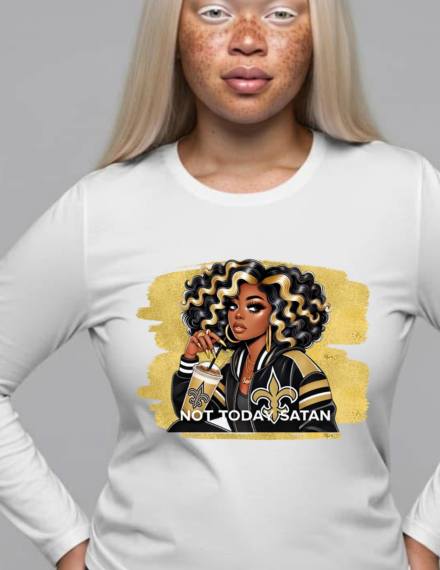 Not Today Satan Team Shirts Long Sleeves 2XL-3XL