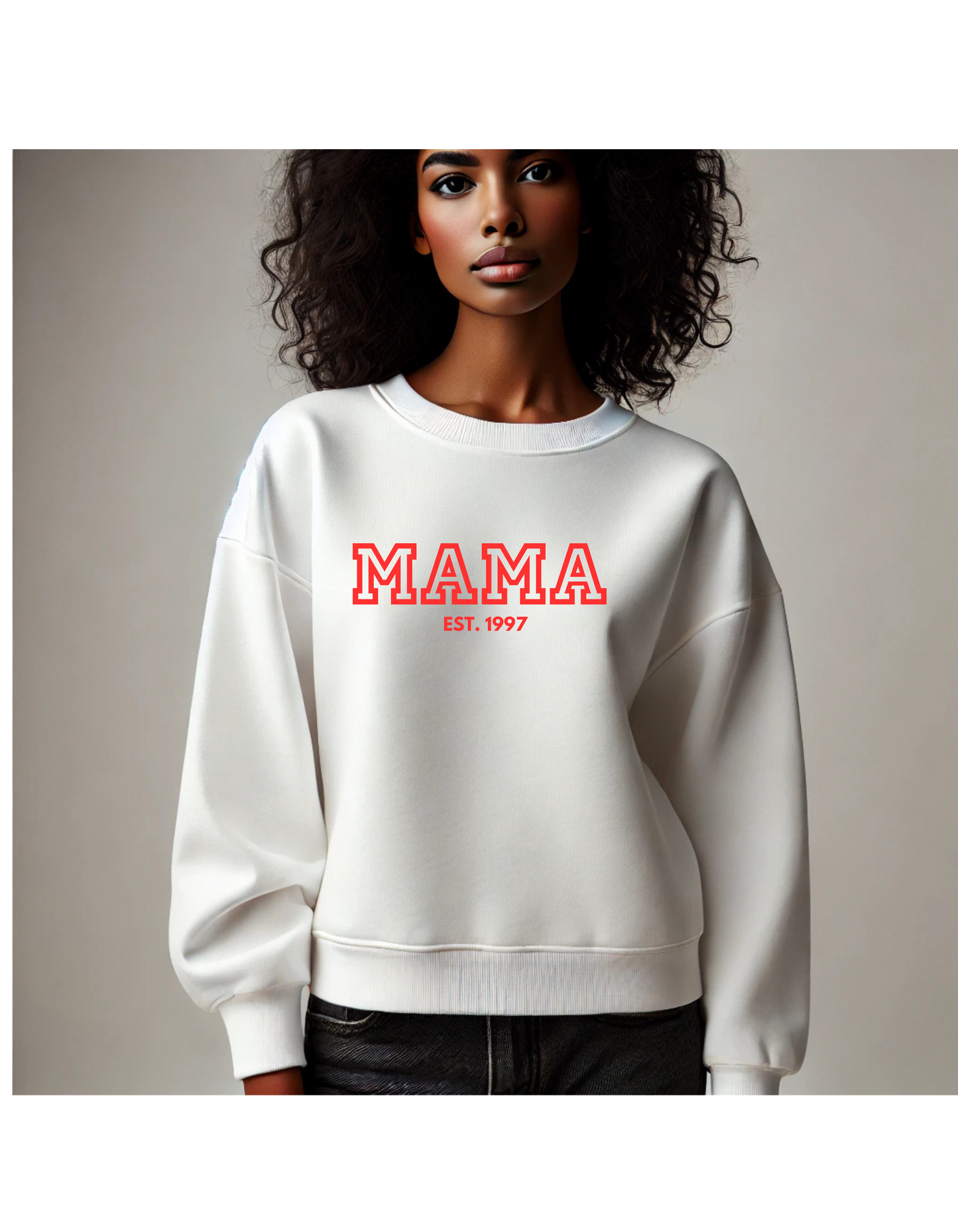Custom Mama Sweatshirt with Children's Names on the Sleeves