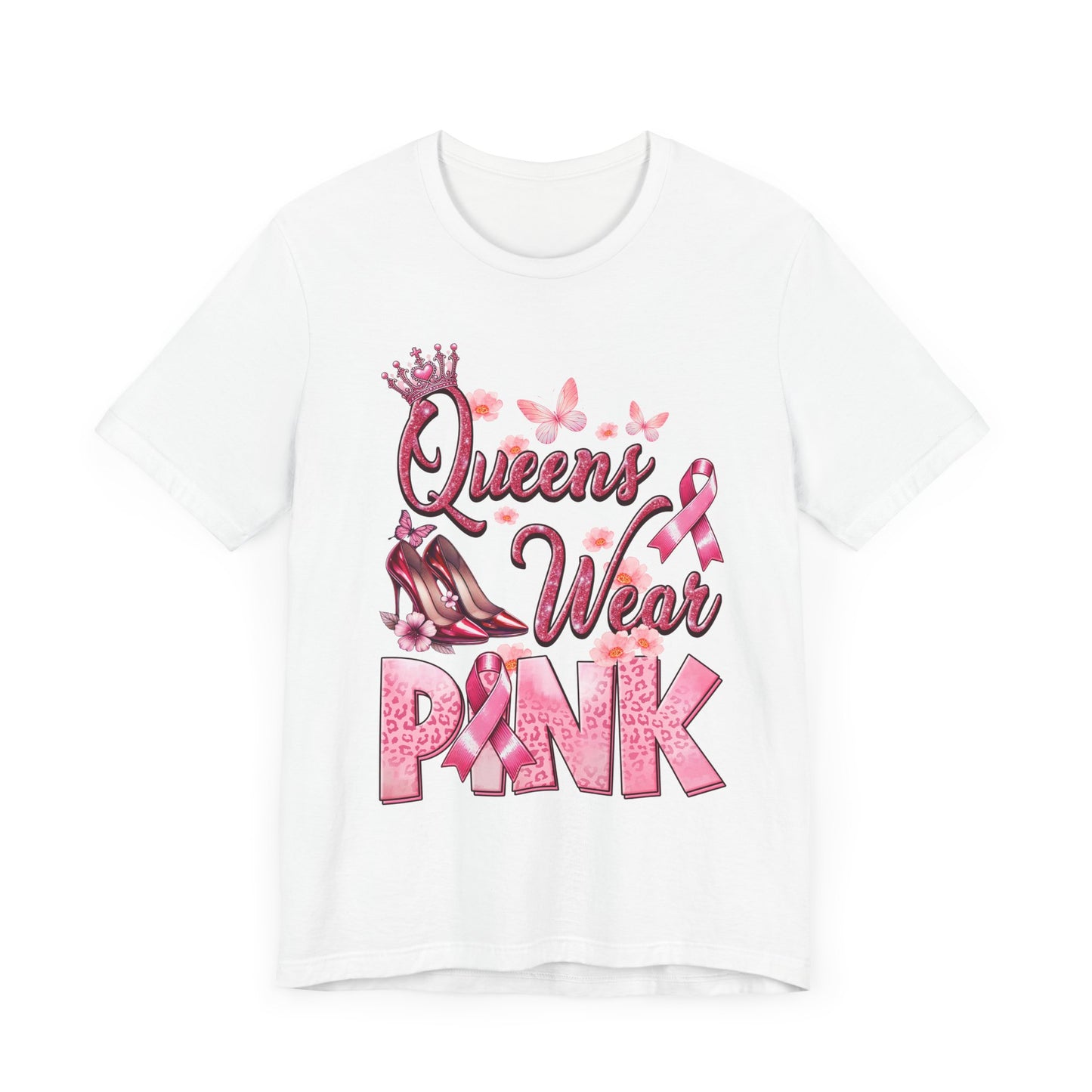Queens Wear Pink Breast Cancer Awareness Unisex Jersey Short Sleeve Tee