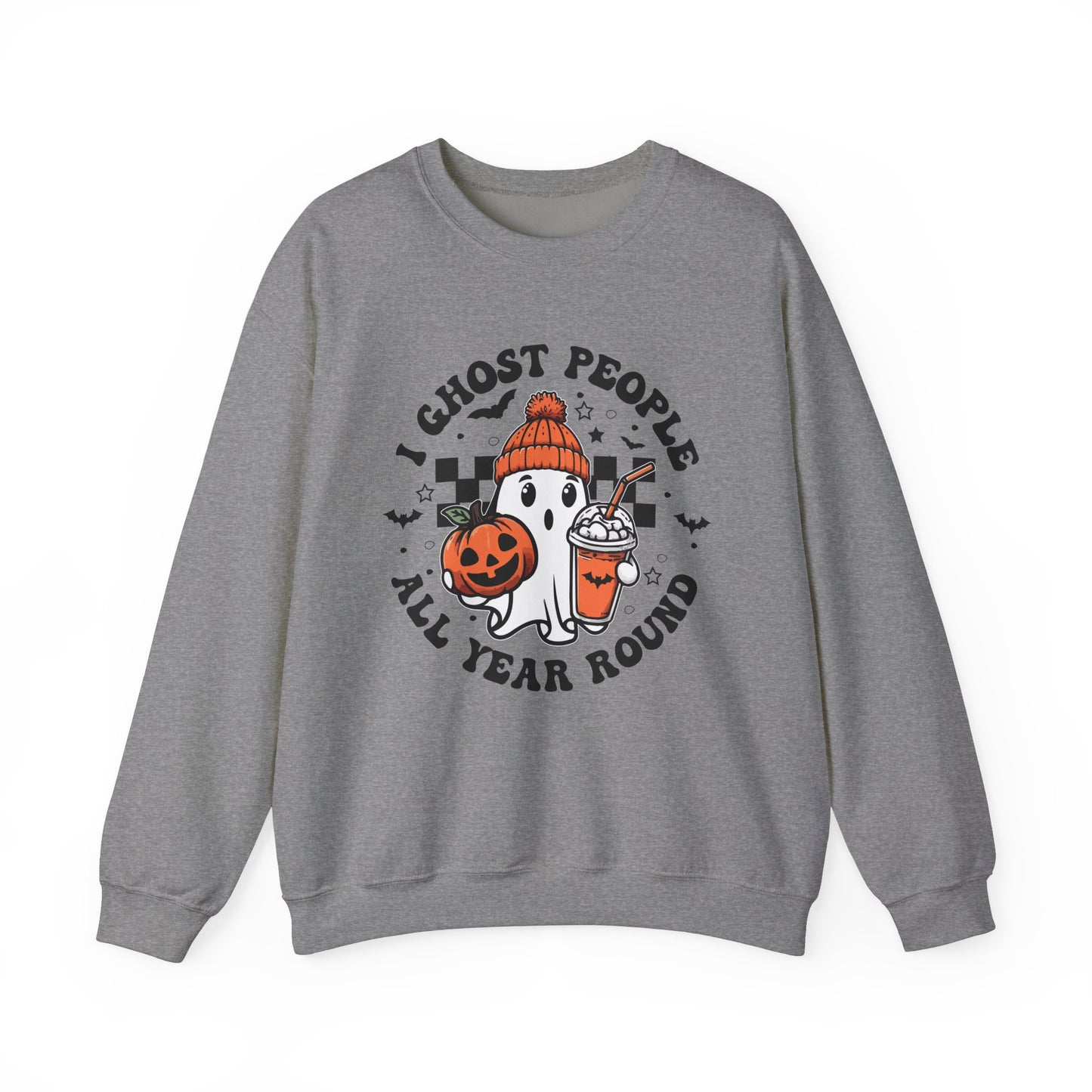 I Ghost People All Year Round Halloweenn Shirt Unisex Heavy Blend™ Crewneck Sweatshirt