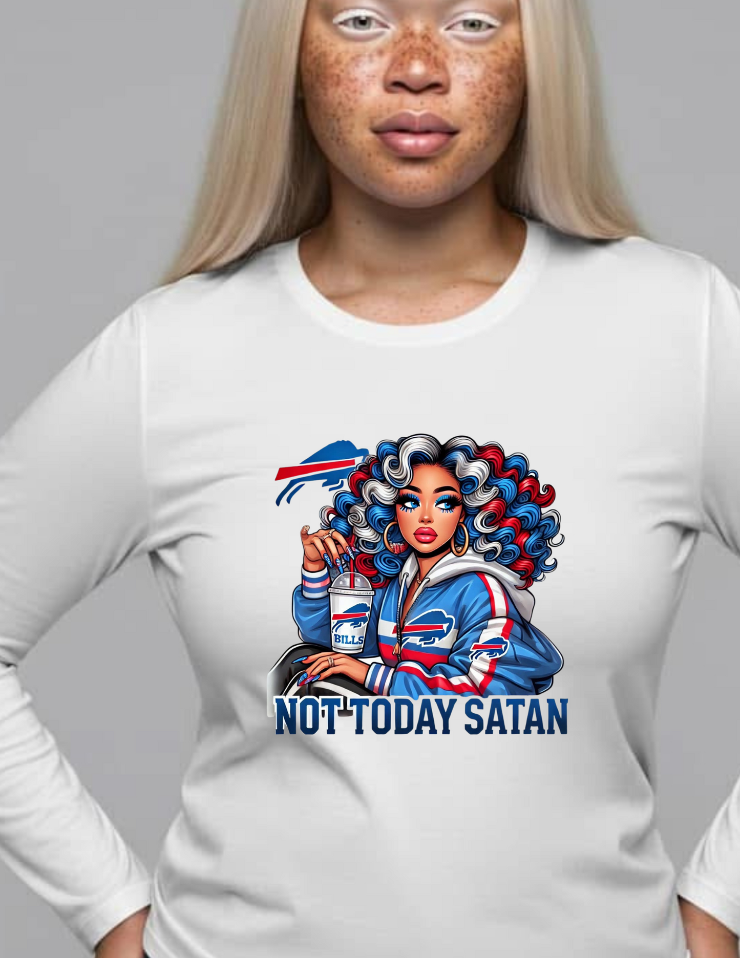 Not Today Satan Team Shirts Long Sleeves 2XL-3XL