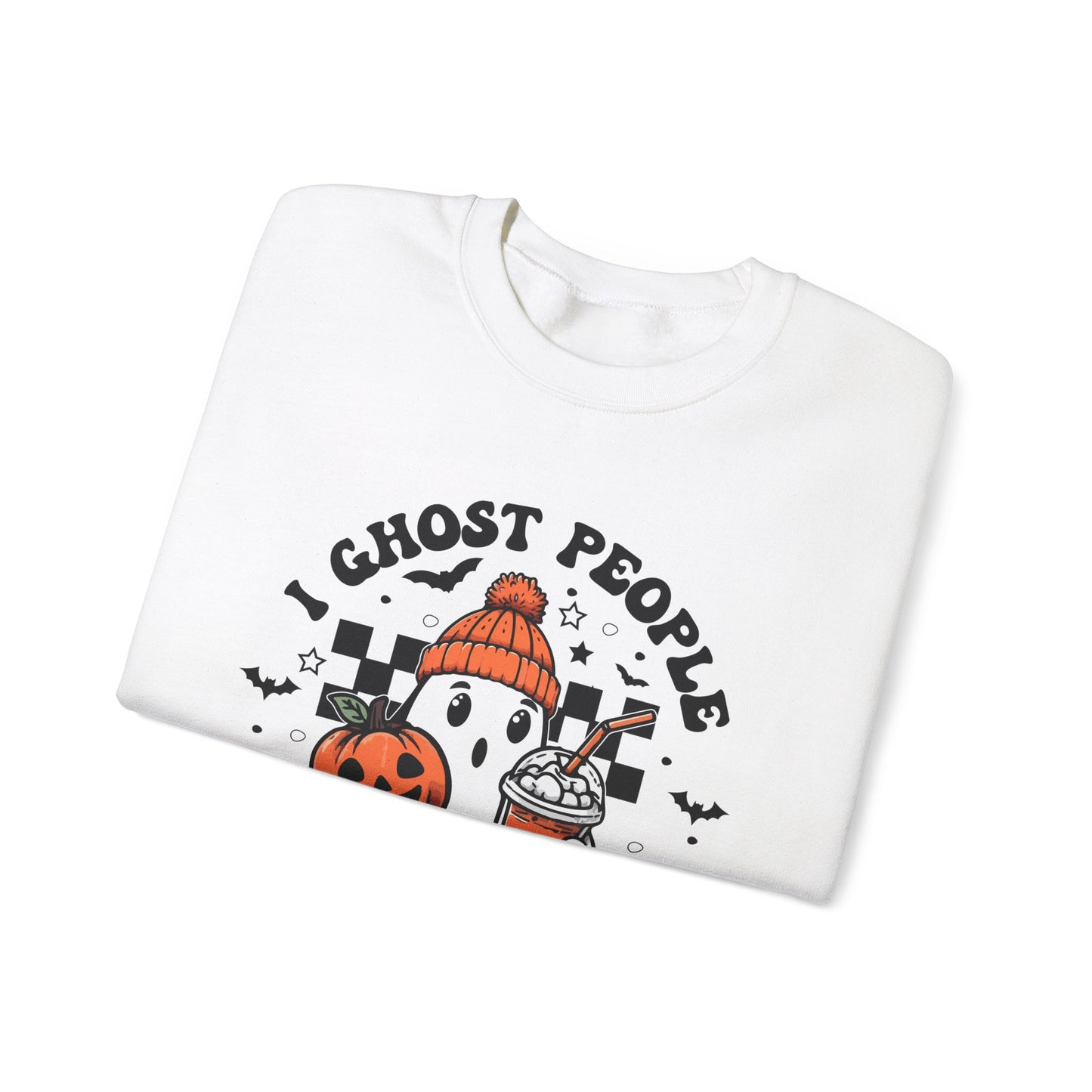 I Ghost People All Year Round Halloweenn Shirt Unisex Heavy Blend™ Crewneck Sweatshirt