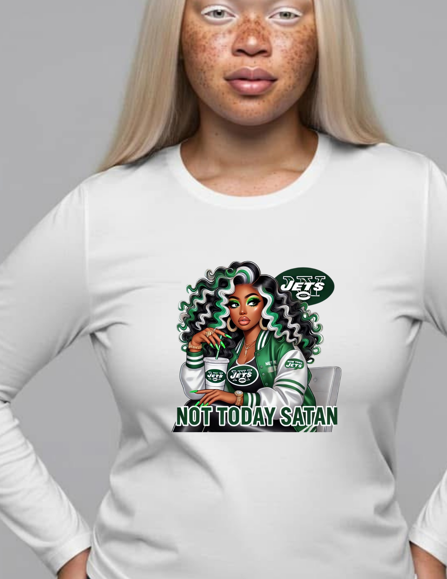 Not Today Satan Team Shirts Long Sleeves 2XL-3XL