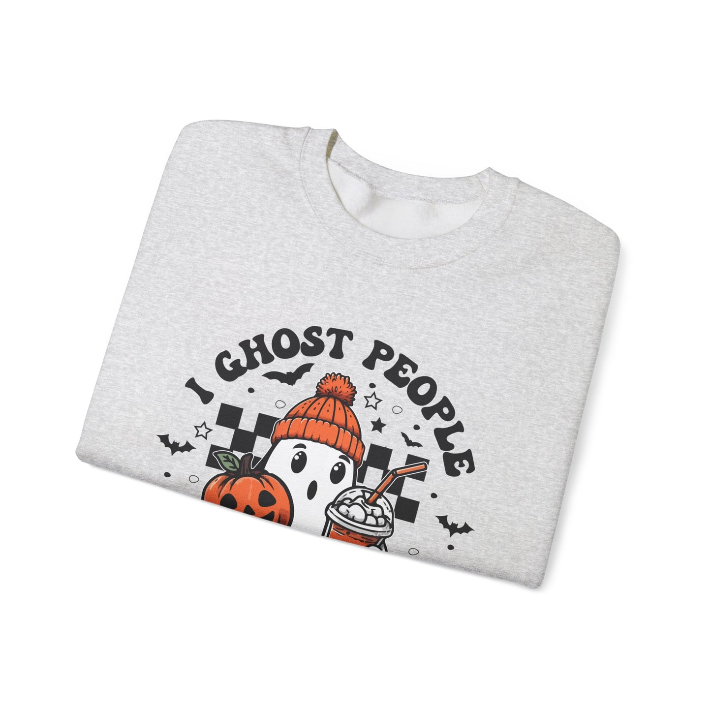 I Ghost People All Year Round Halloweenn Shirt Unisex Heavy Blend™ Crewneck Sweatshirt