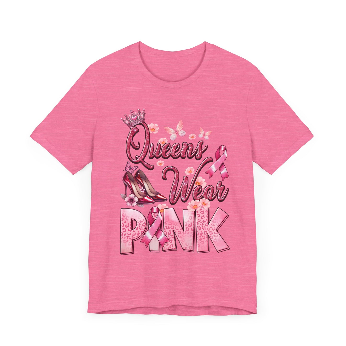 Queens Wear Pink Breast Cancer Awareness Unisex Jersey Short Sleeve Tee