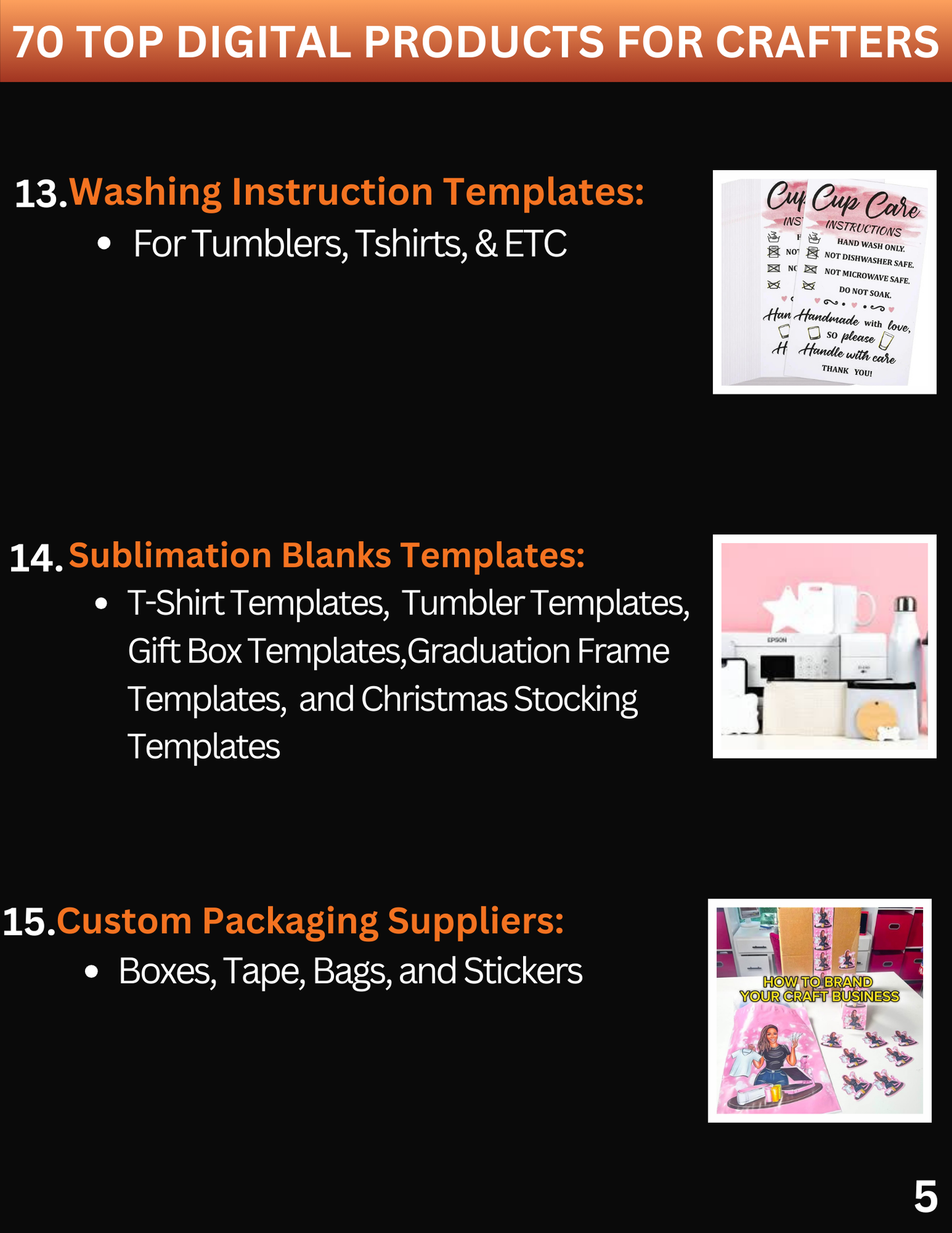 70 Top Digital Products for Crafters
