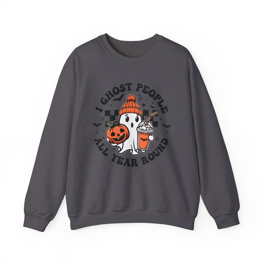 I Ghost People All Year Round Halloweenn Shirt Unisex Heavy Blend™ Crewneck Sweatshirt