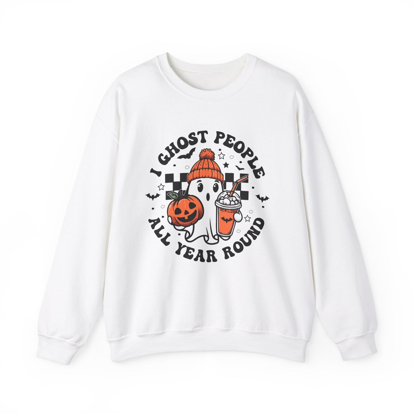 I Ghost People All Year Round Halloweenn Shirt Unisex Heavy Blend™ Crewneck Sweatshirt