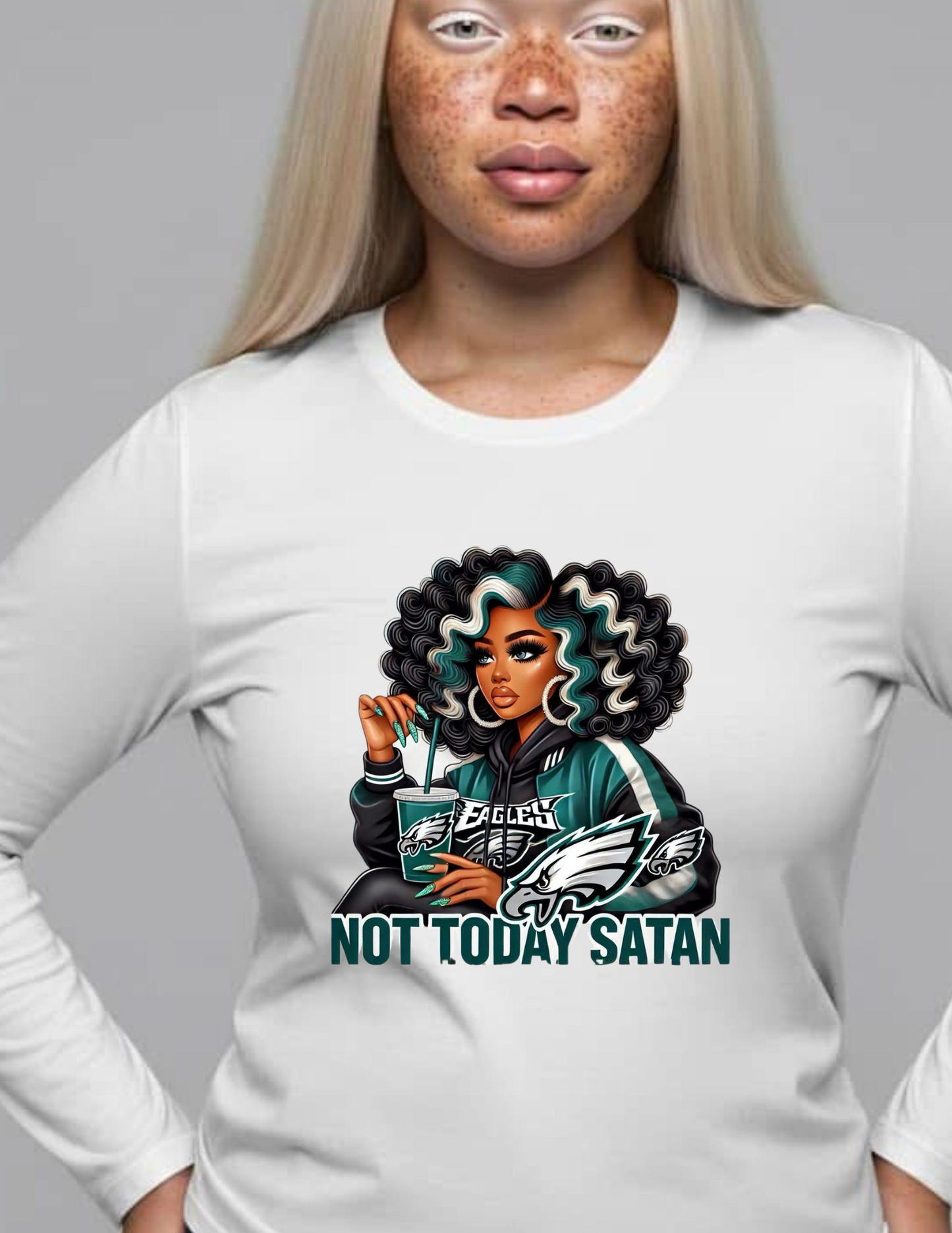 Not Today Satan Team Shirts Long Sleeves 2XL-3XL