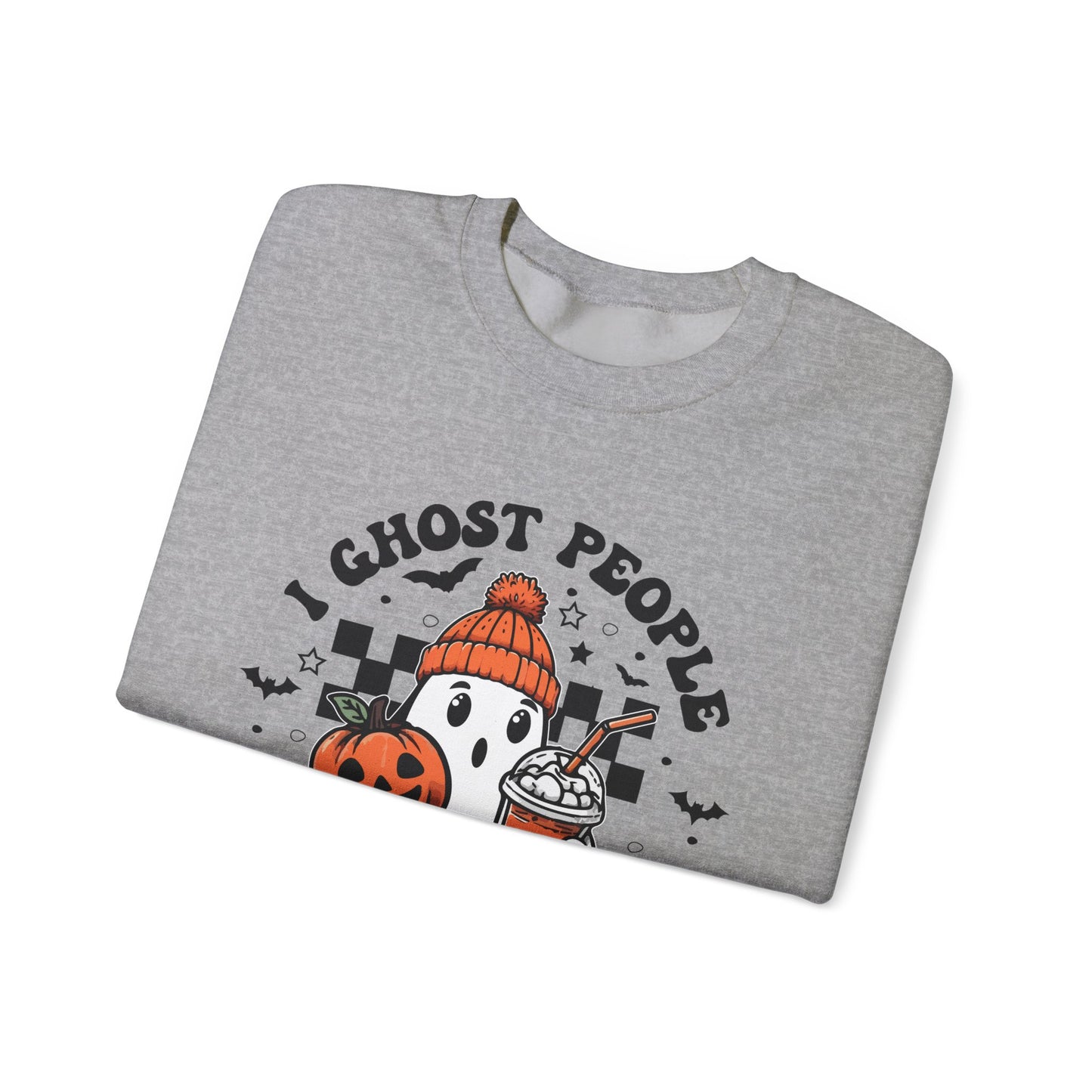I Ghost People All Year Round Halloweenn Shirt Unisex Heavy Blend™ Crewneck Sweatshirt