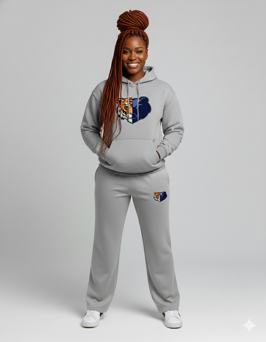 Memphis Tigers Grizzlies Sweatsuit with Open Bottom Pants