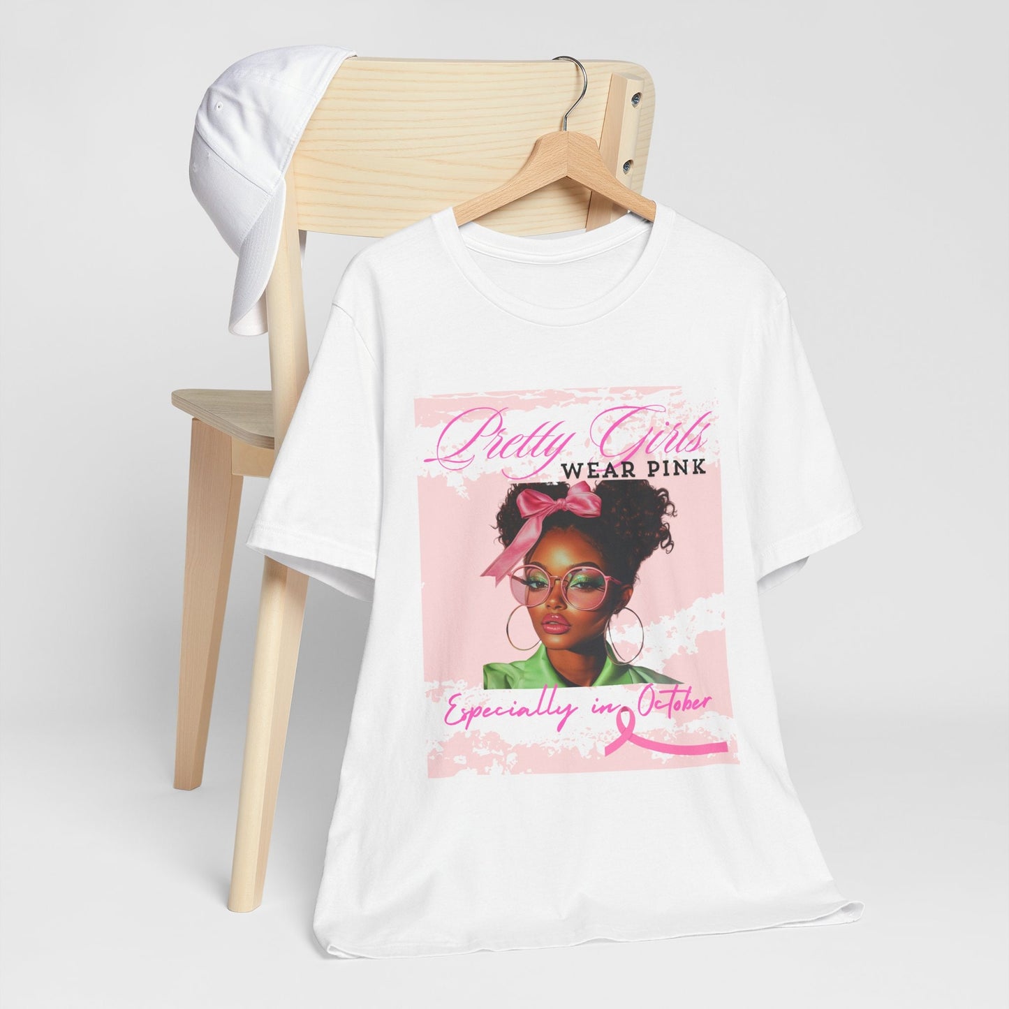 Pretty Girls Wear Pink in October AKA Unisex Jersey Short Sleeve Tee
