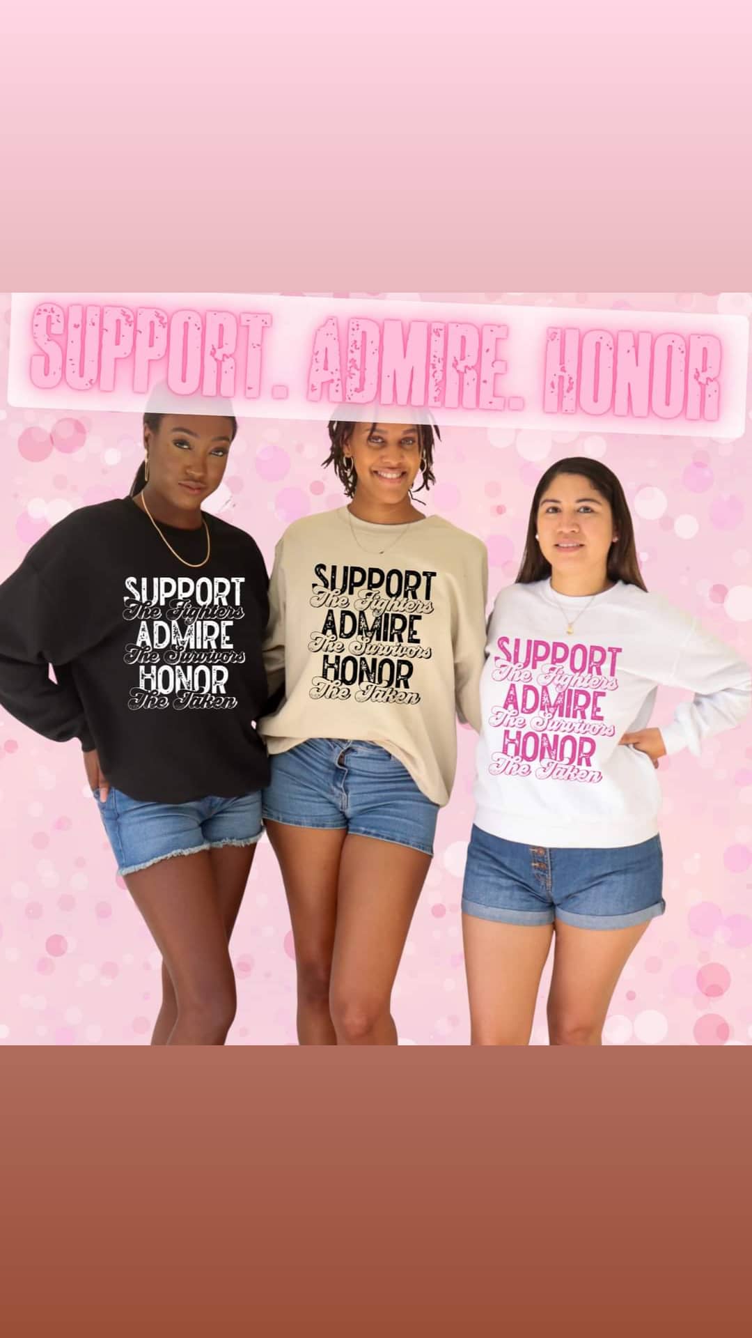 Support Admire Honor Breast Cancer Awareness