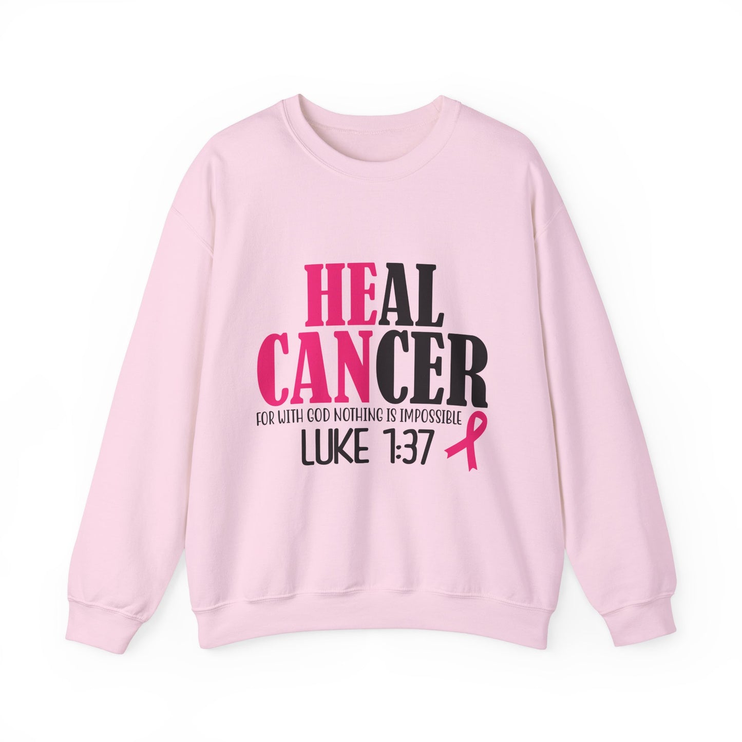 Heal Cancer Unisex Heavy Blend™ Crewneck Sweatshirt Breast cancer awareness