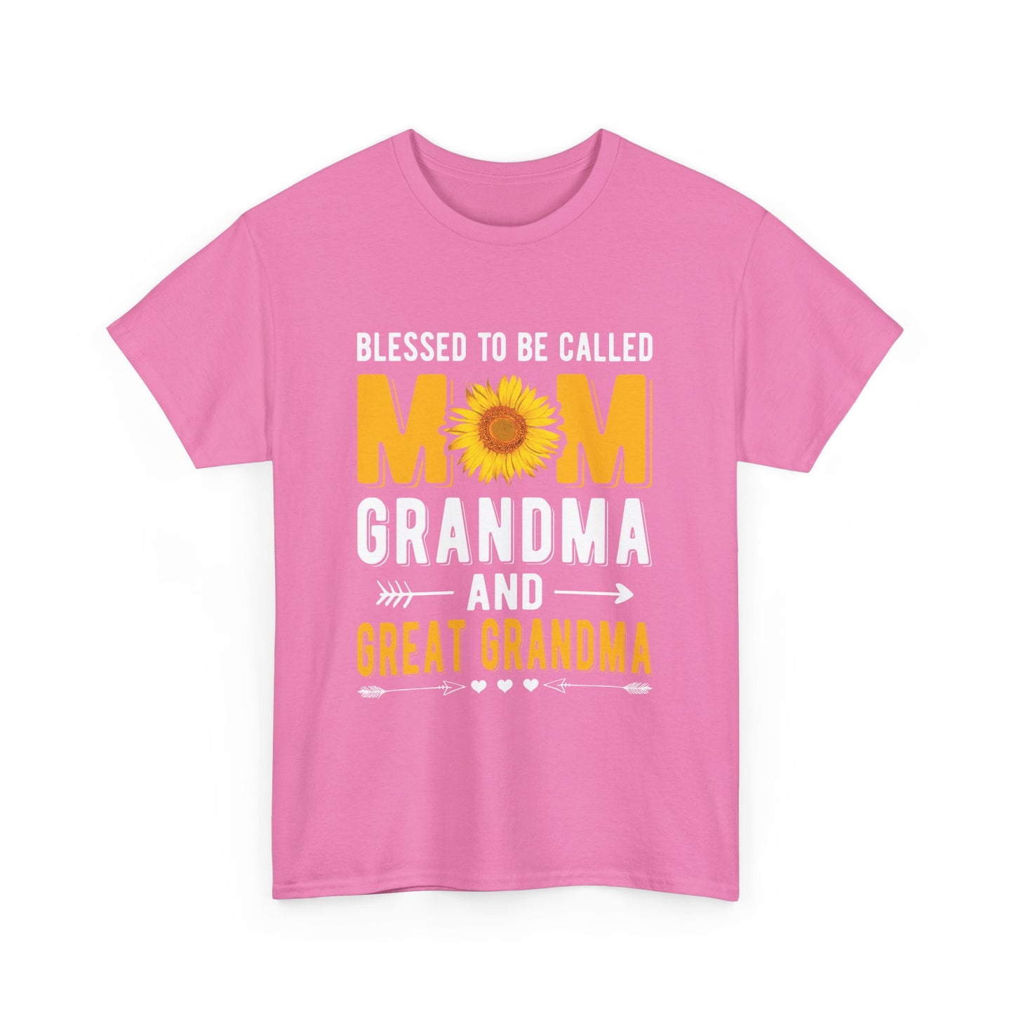 Blessed to Be Called Mom Grandma and Great Grandma Unisex Heavy Cotton Tee