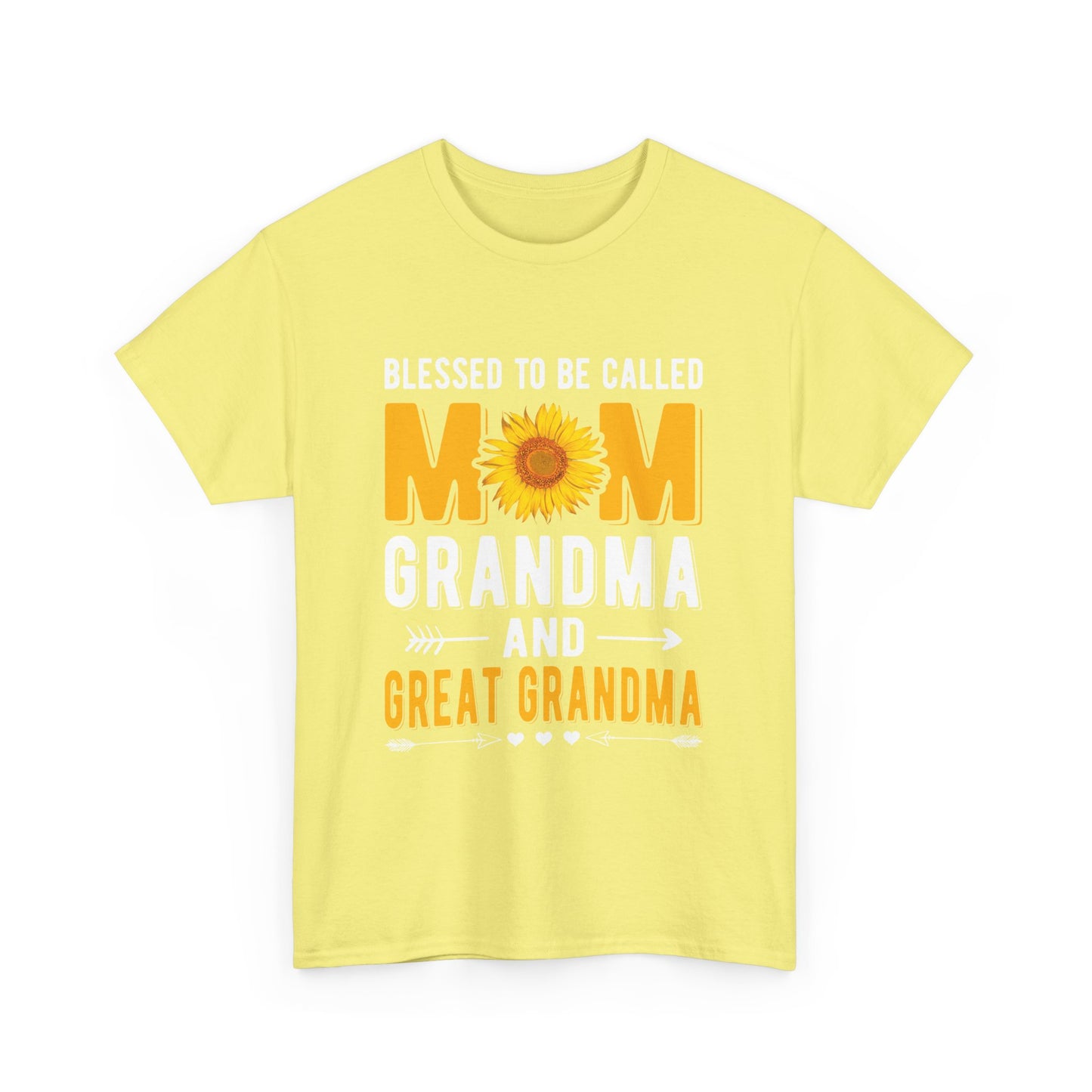 Blessed to Be Called Mom Grandma and Great Grandma Unisex Heavy Cotton Tee