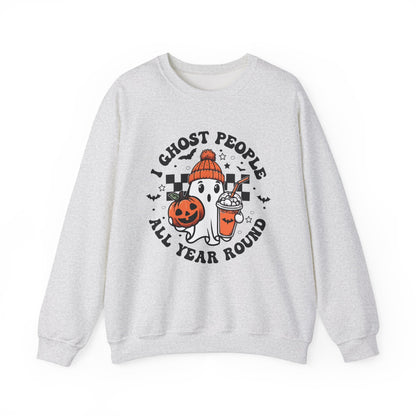 I Ghost People All Year Round Halloweenn Shirt Unisex Heavy Blend™ Crewneck Sweatshirt