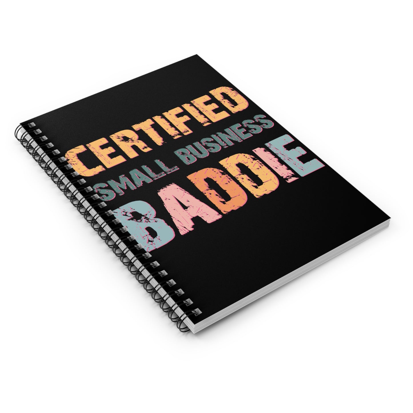 Certified Small Business Baddie Spiral Journal Notebook - Ruled Line