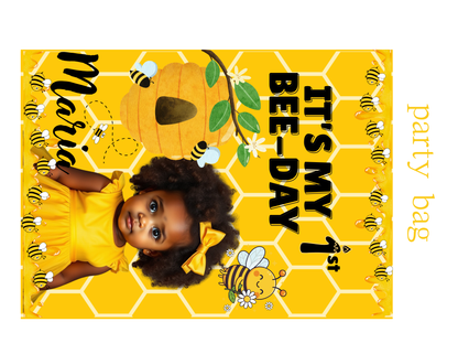 It’s My 1st Bee-Day Editable Party Favor Set | Birthday Canva Template | Honey Bee Theme