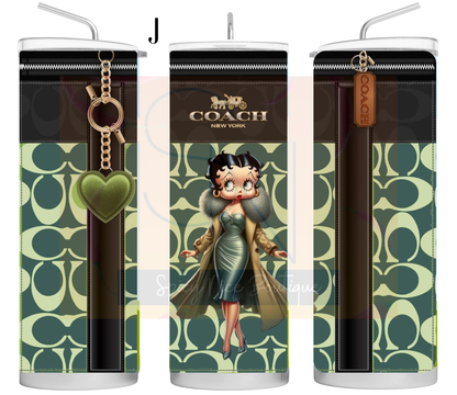 Designer -Inspired Coach Themed Tumblers