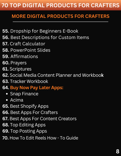 70 Top Digital Products for Crafters