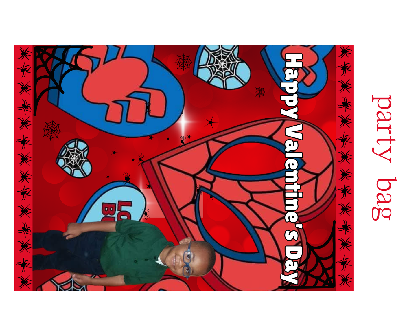 Spider Man Valentine Party Favor Templates | Editable Printable Treat Wrappers, Favor Box & Bag Bundle