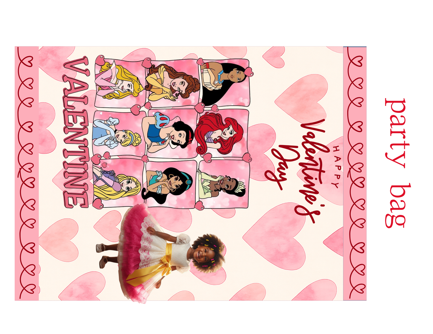 Disney-Themed Valentine’s Day Party Favor Template – Editable Printable