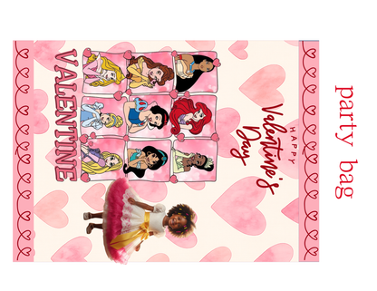 Disney-Themed Valentine’s Day Party Favor Template – Editable Printable