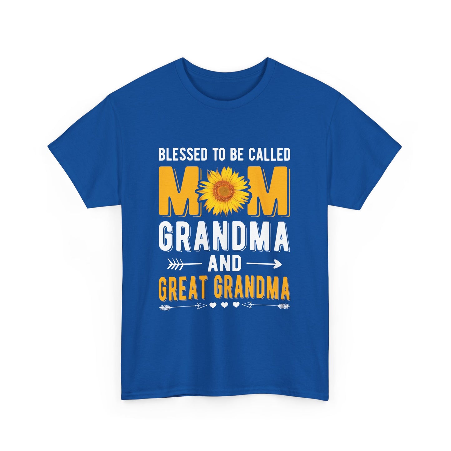 Blessed to Be Called Mom Grandma and Great Grandma Unisex Heavy Cotton Tee