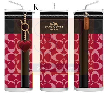 Designer -Inspired Coach Themed Tumblers