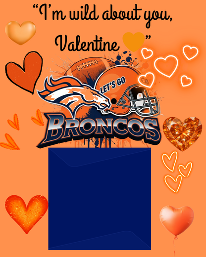 NFL Themed Jumbo Valentine's Day Cards - Editable Canva Templates