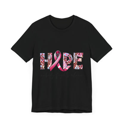 Nobody Fights Alone Breast Cancer Awareness Unisex Jersey Short Sleeve Tee