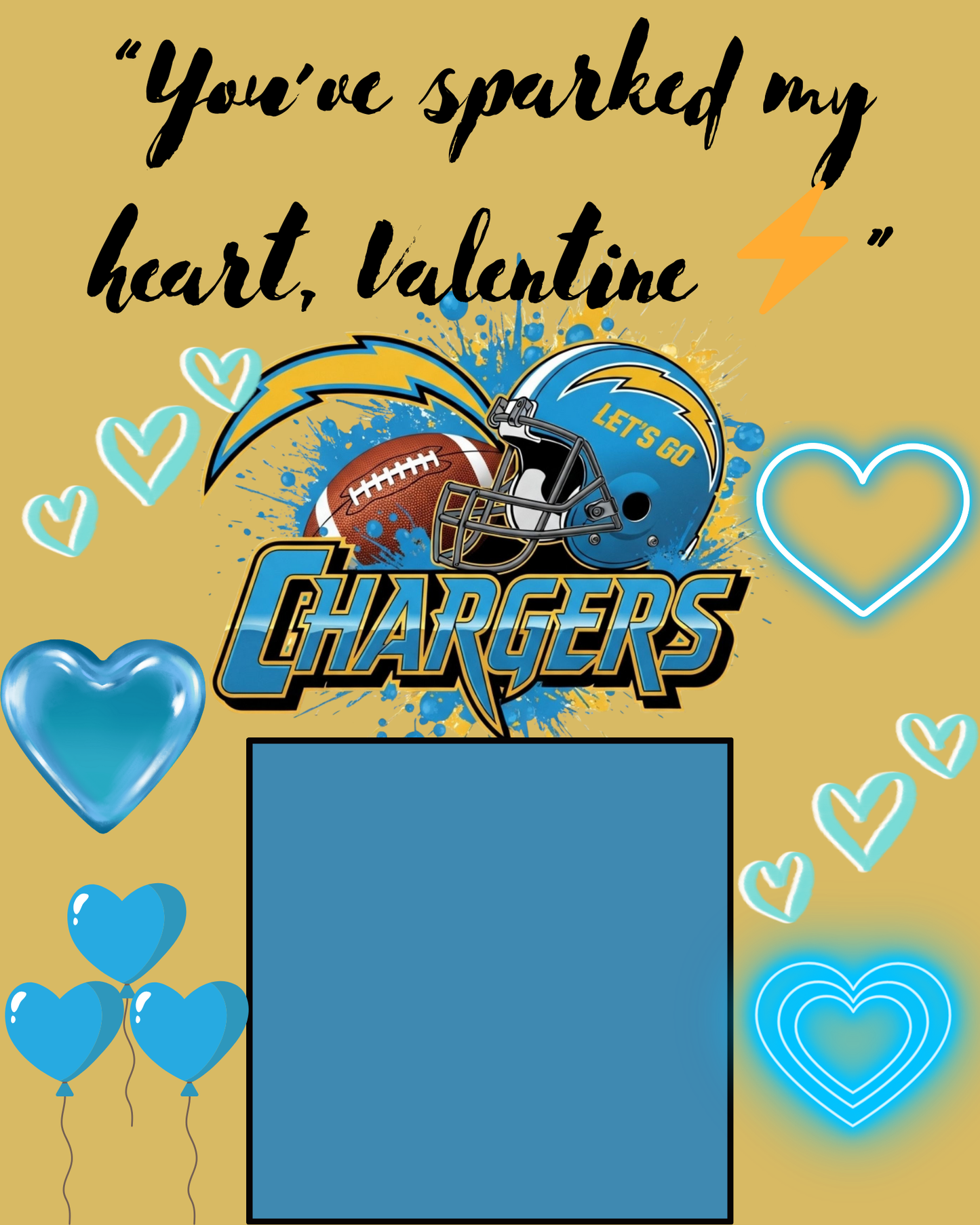 NFL Themed Jumbo Valentine's Day Cards - Editable Canva Templates