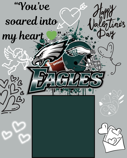 NFL Themed Jumbo Valentine's Day Cards - Editable Canva Templates